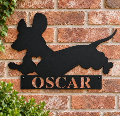Custom Weenie Dog Name Sign