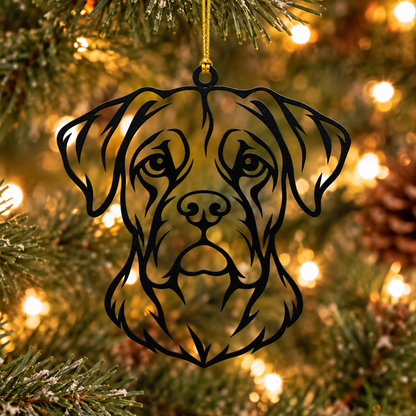Boxer Metal Ornament