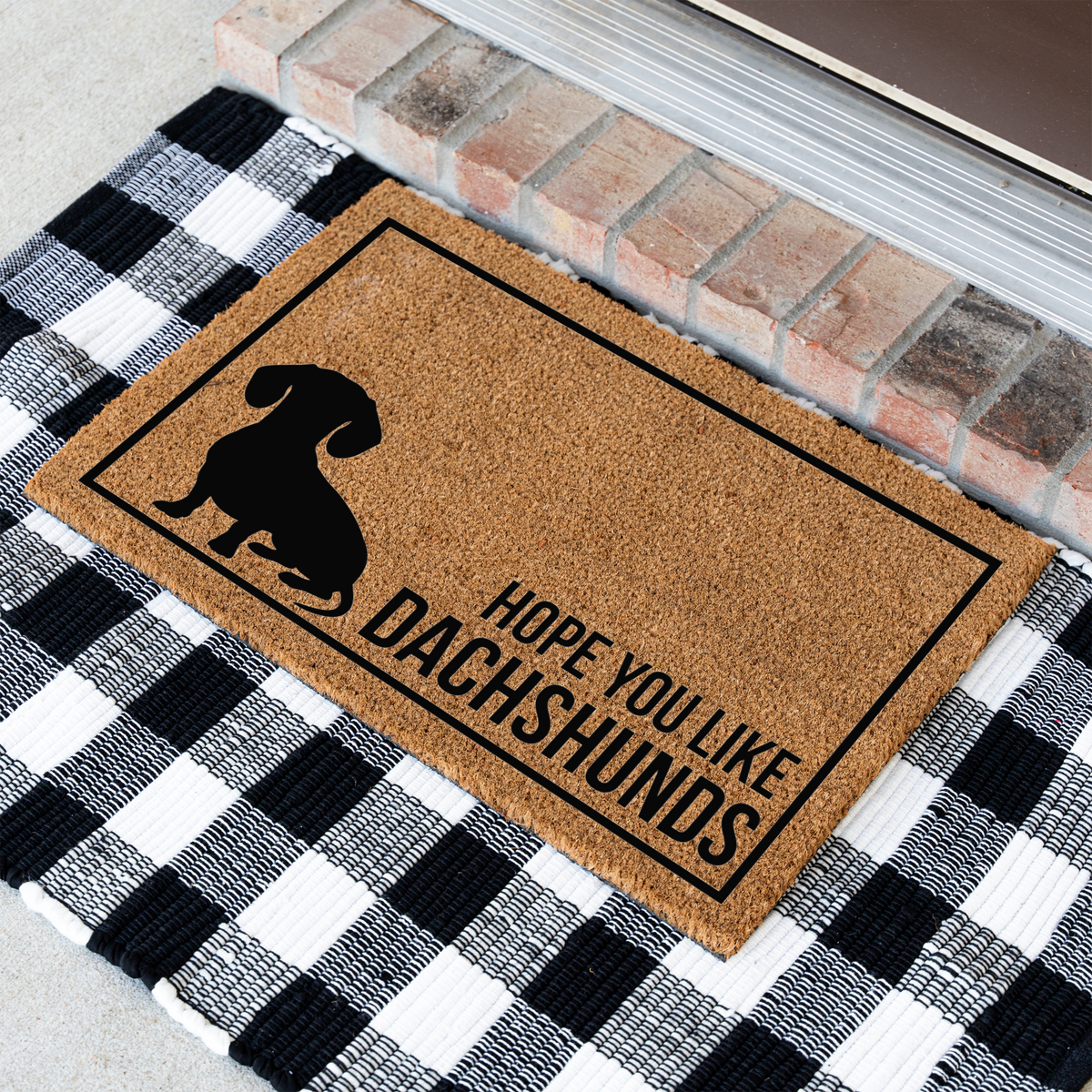 Dachshund Doormat, Hope You Like Dachshunds Welcome Mat, Funny Wiener Dog Doormat, Doxie Gift, Dachshund Lover Home Decor