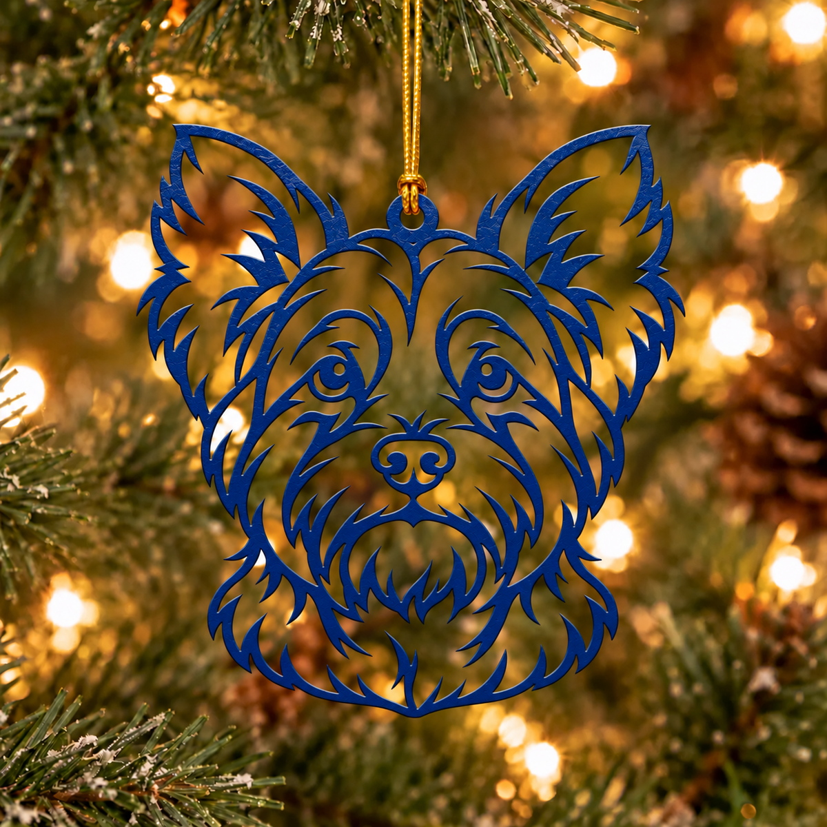 Yorkshire Terrier Metal Ornament