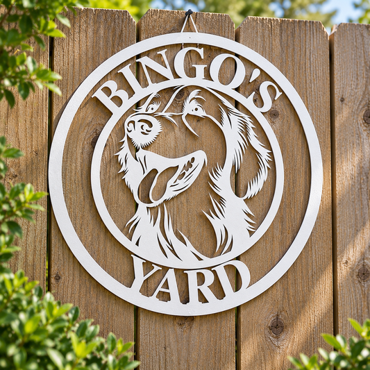 Personalized Golden Retriever Metal Sign