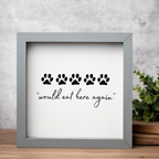 5 Paws Would Eat Here Again Framed Wall Art