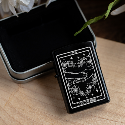 The Cat Mom Tarot Card Windproof Lighter