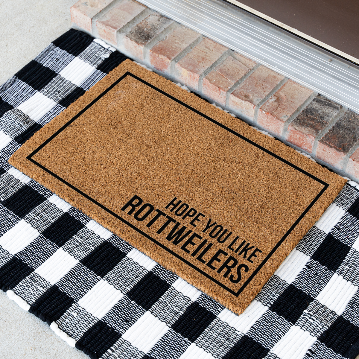 Rottweiler Doormat, Hope You Like Rottweilers Welcome Mat, Funny Rottie Doormat, Rottweiler Lover Gift, Dog Mom Gift, Dog Home Decor
