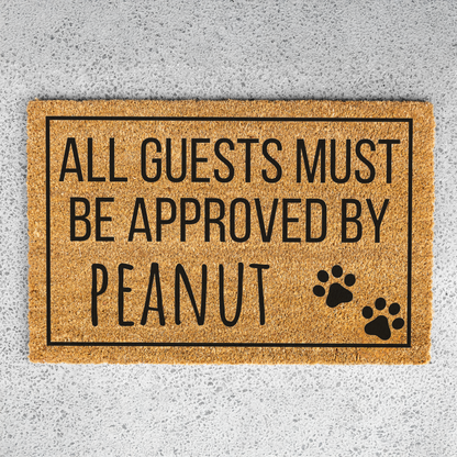 Custom Dog Welcome Doormat, Funny Dog Coir Mat, Personalized Funny Welcome Mat, Outdoor Rug, Housewarming Gift
