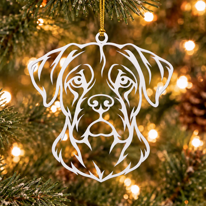 Boxer Metal Ornament