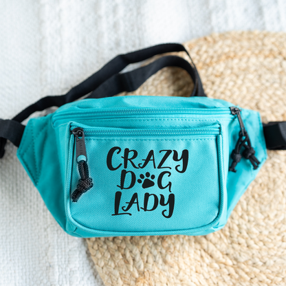 Crazy Dog Lady Fanny Pack | Funny Dog Lover Belt Bag | Hands-Free Crossbody Waist Bag | Dog Mom Gift | Pet Lover Travel Bag
