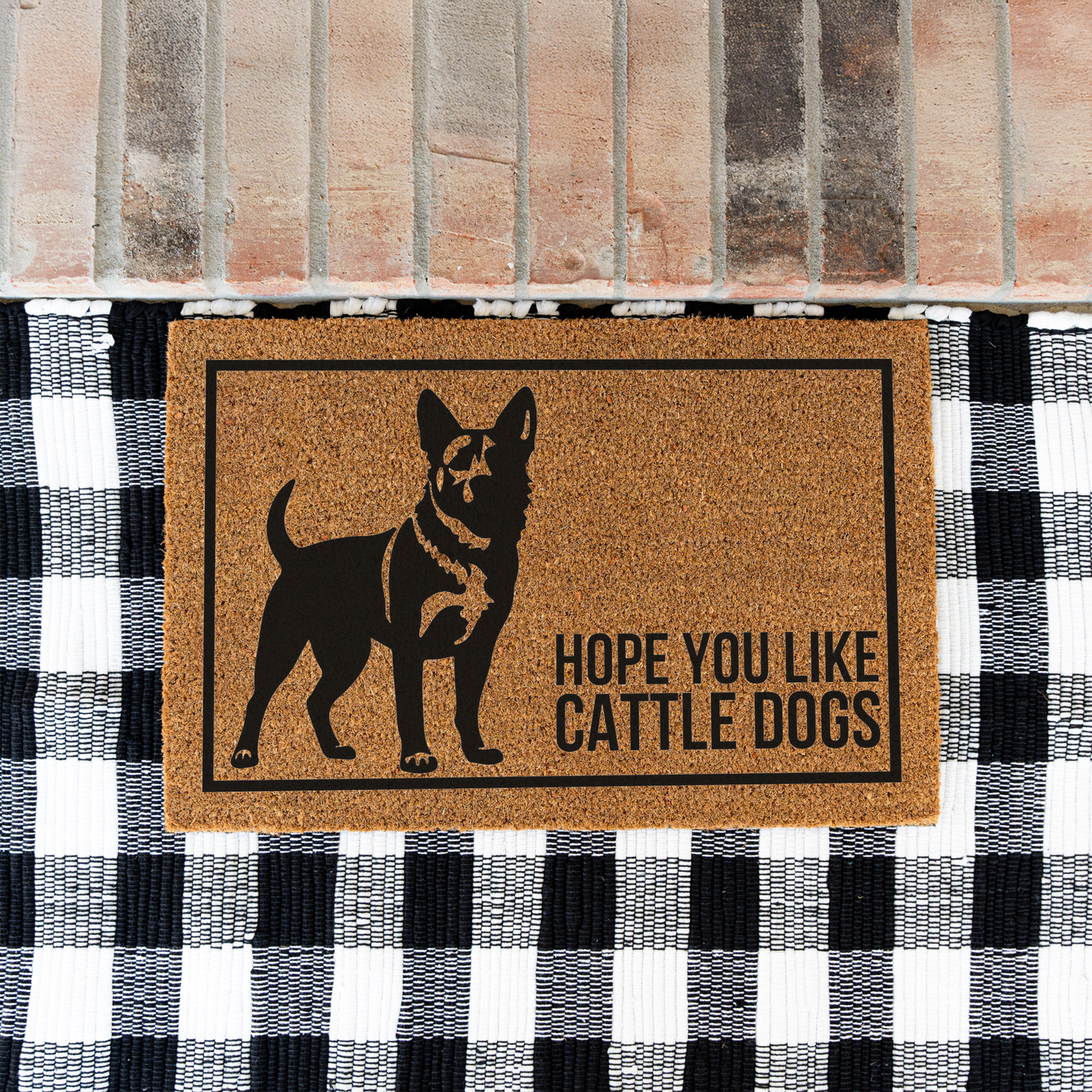 Hope You Like Cattle Dogs Welcome Doormat, Funny Entryway Mat, Home Decor, Custom Welcome Mat for Front Door
