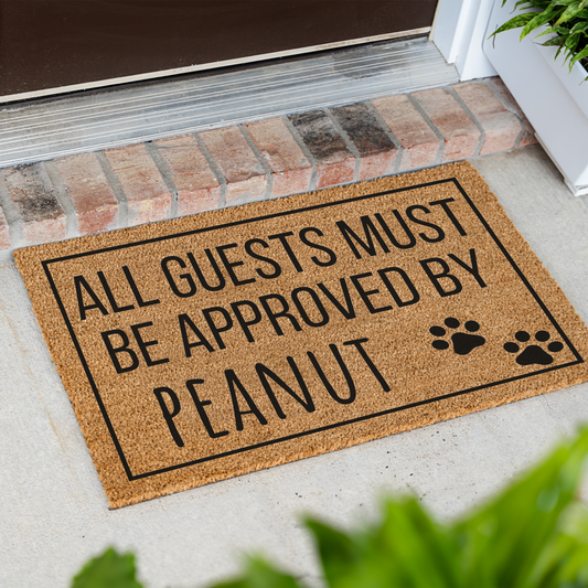 Custom Dog Welcome Doormat, Funny Dog Coir Mat, Personalized Funny Welcome Mat, Outdoor Rug, Housewarming Gift