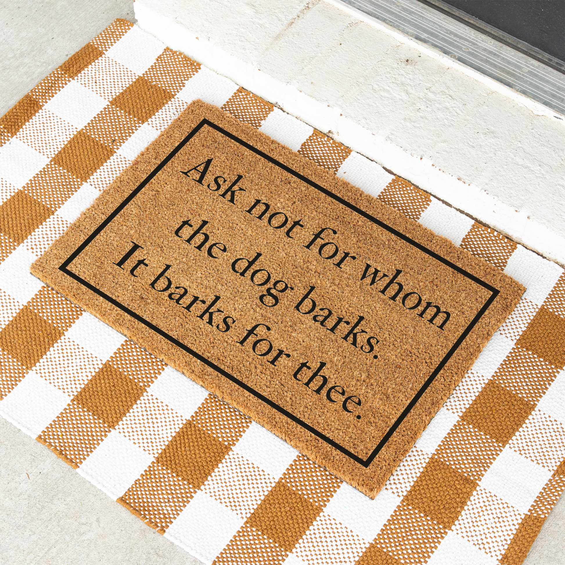 Funny Dog Doormat, Welcome Dog Doormat, Durable Coir Mat, Funny Entryway Decor, Non Slip Backing for Front Porch