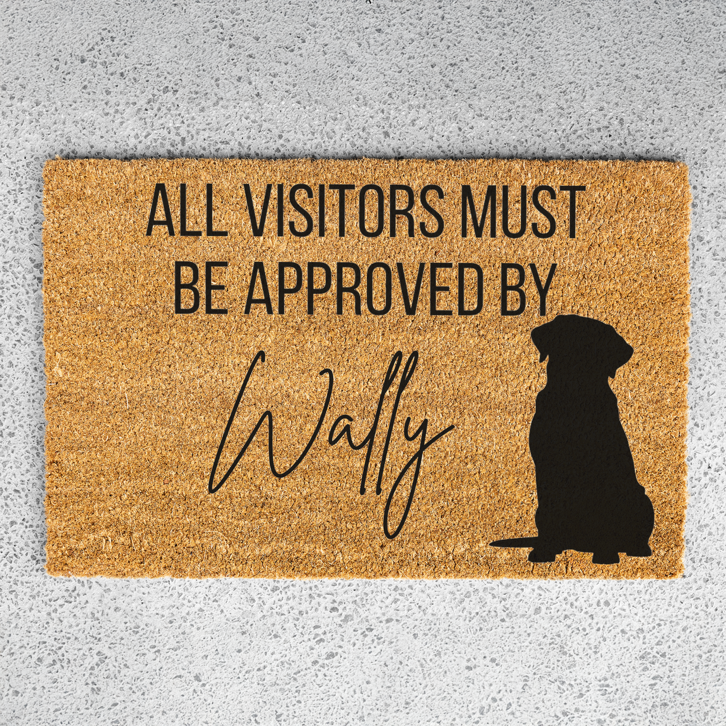Custom Dog Name Welcome Mat - Labrador Retriever