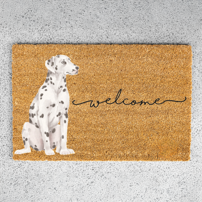 Dalmatian Doormat, Dalmatian Welcome Mat, Dog Lover Gift, Spotted Dog Front Door Mat, Dalmatian Mom Gift, Cute Pet Porch Home Decor