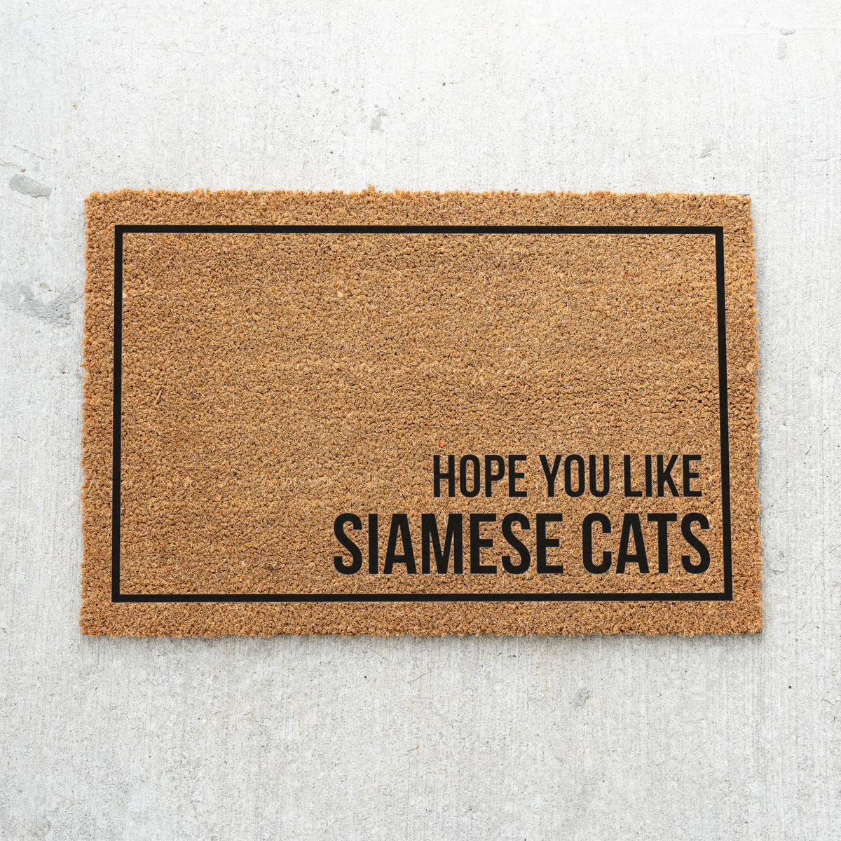 Siamese Cat Doormat, Hope You Like Siamese Cats Welcome Mat, Funny Cat Lover Gift, Cat Owner Door Mat, Housewarming Front Door Decor