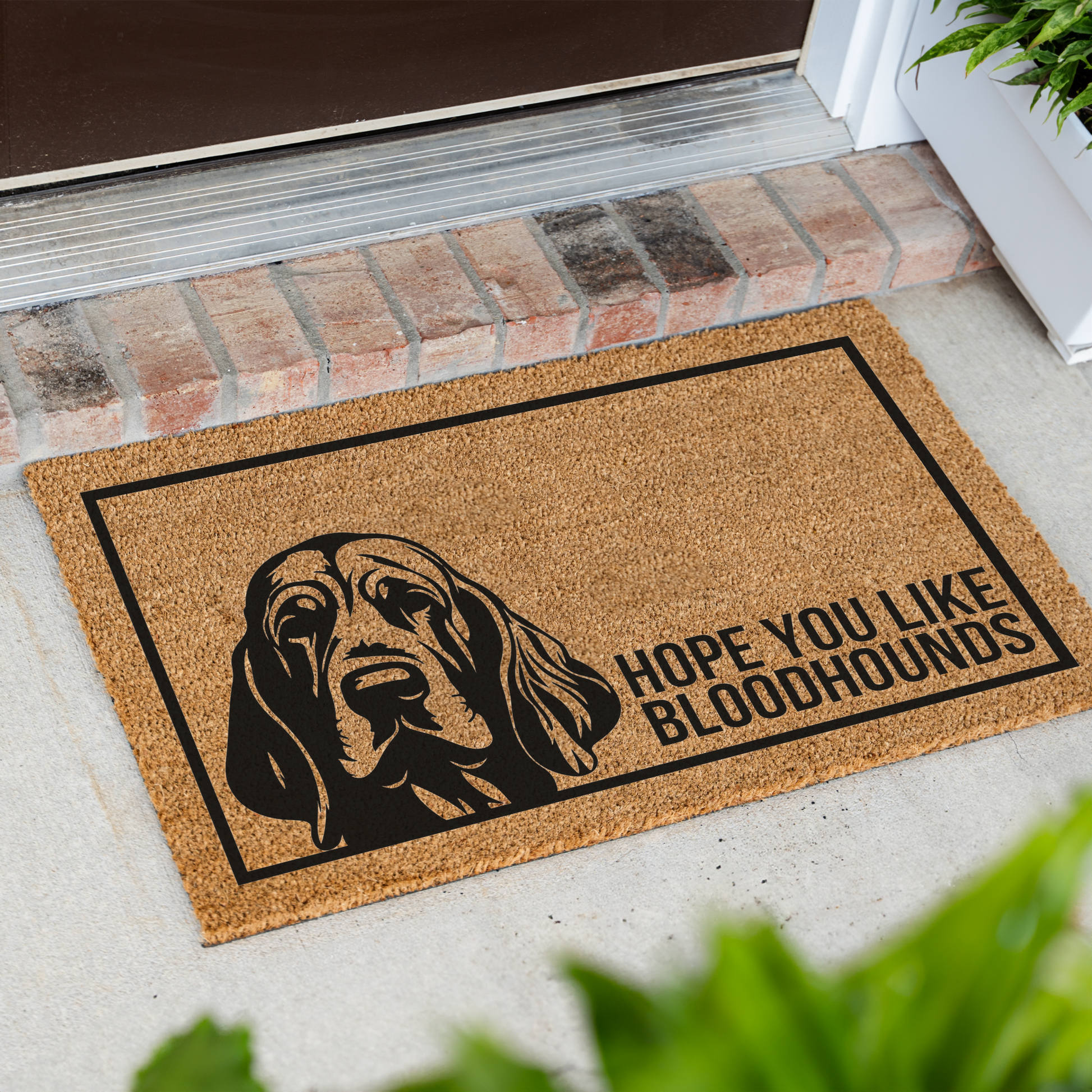 Hope You Like Bloodhounds doormat Welcome Dog Funny Doormat, Dog Bloodhounds Entryway Rug, Housewarming Gift, Indoor Outdoor Decor