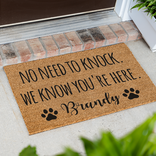 Personalized Funny Dog Welcome Doormat, Custom Dog Doormat, Indoor Outdoor Rug, Perfect for Entryway Decor