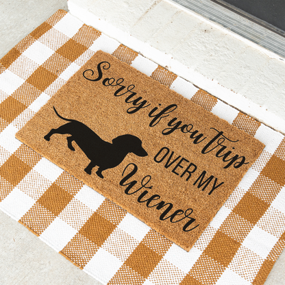 Sorry If You Trip Over My Weiner Doormat, Dog Welcome Doormat, Weiner Dog Doormat, Indoor Outdoor Rug, Durable Coir, Perfect for Pet Lovers