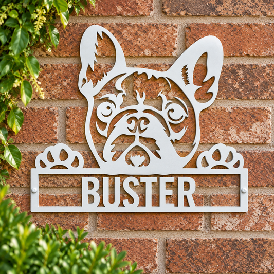 Personalized French Bulldog Metal Sign