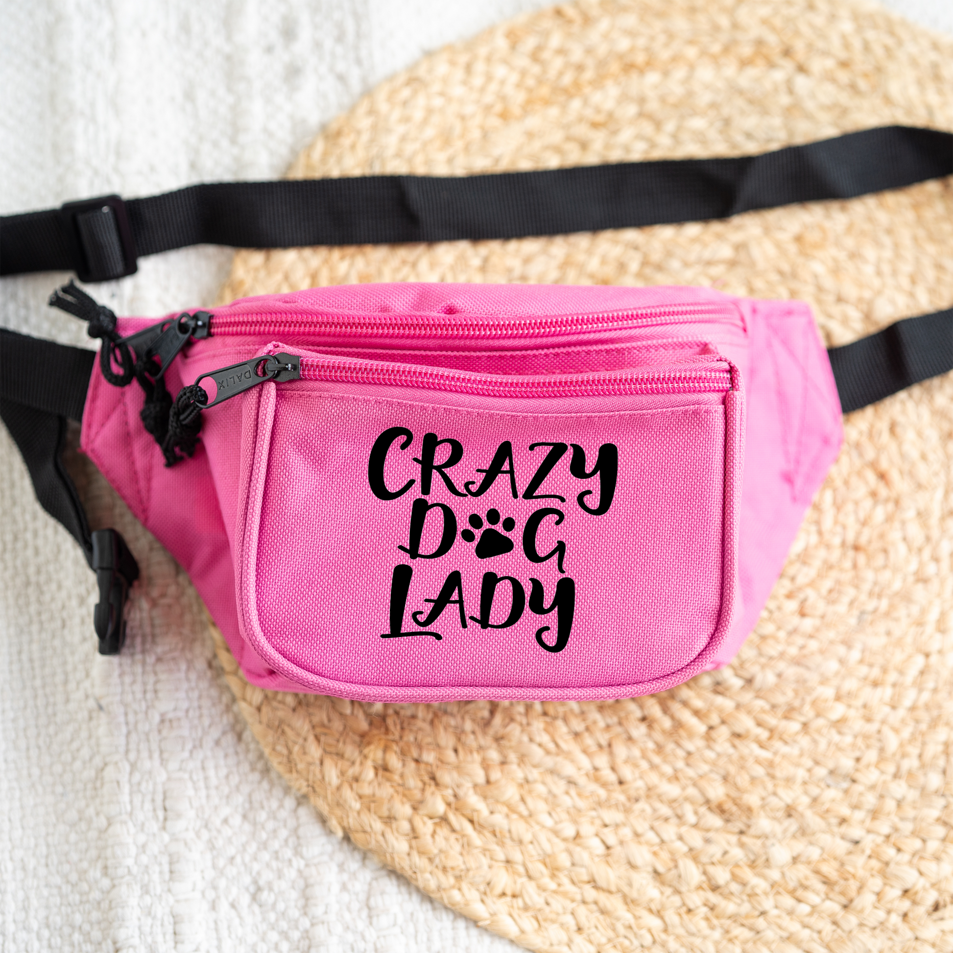 Crazy Dog Lady Fanny Pack | Funny Dog Lover Belt Bag | Hands-Free Crossbody Waist Bag | Dog Mom Gift | Pet Lover Travel Bag