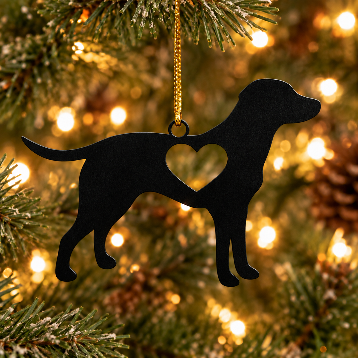 Labrador Love Metal Ornament