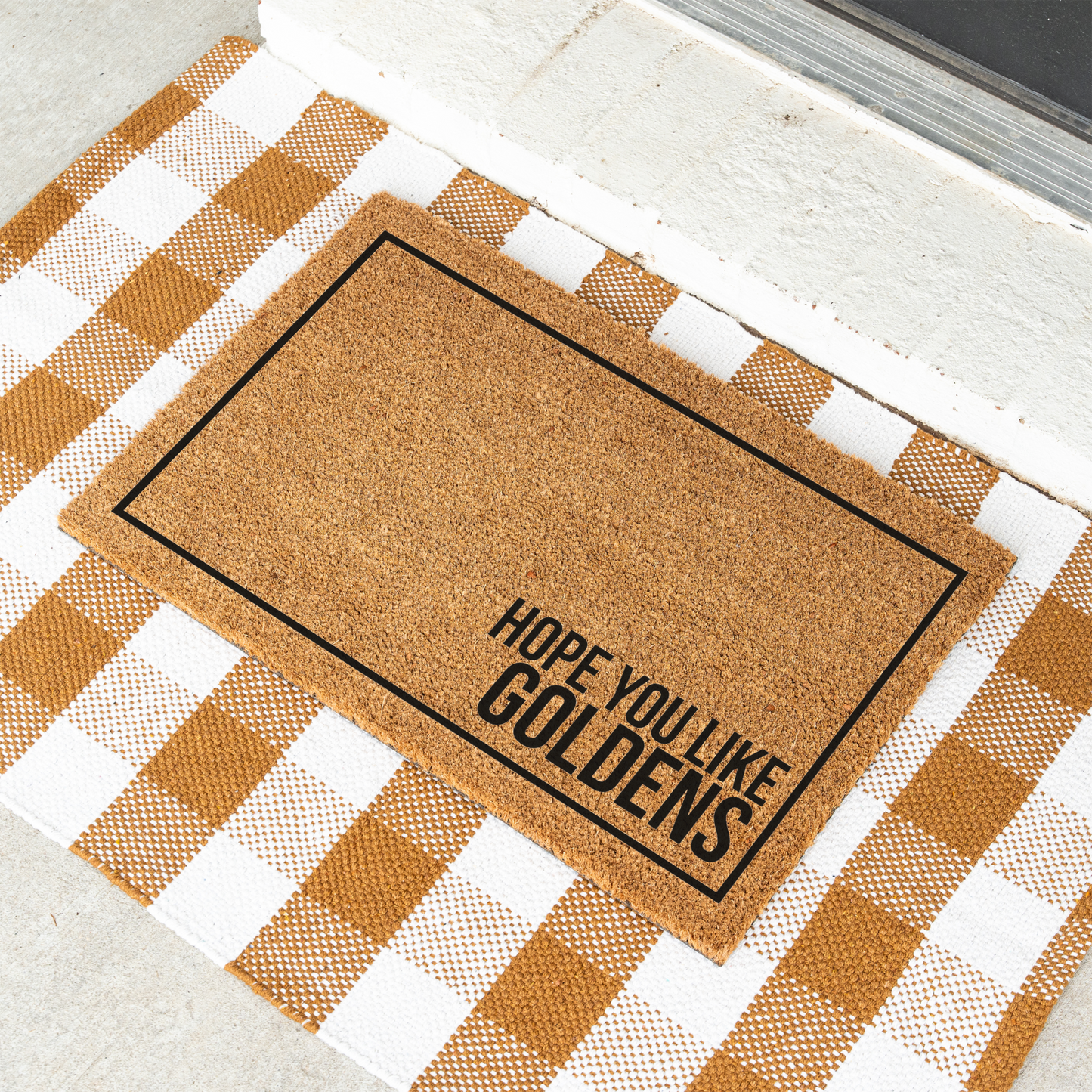 Hope You Like Goldens Funny Dog Welcome Doormat, Funny Entryway Mat, Durable Coir Design for Porch Decor, Dog Doormat