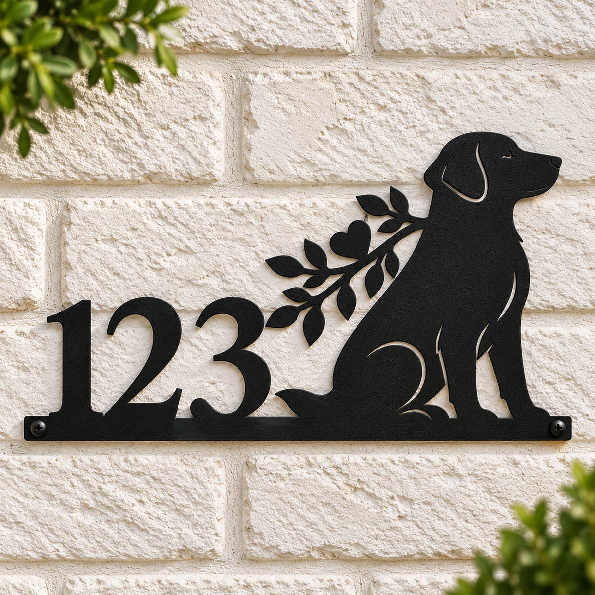 Personalized Labrador Number Sign