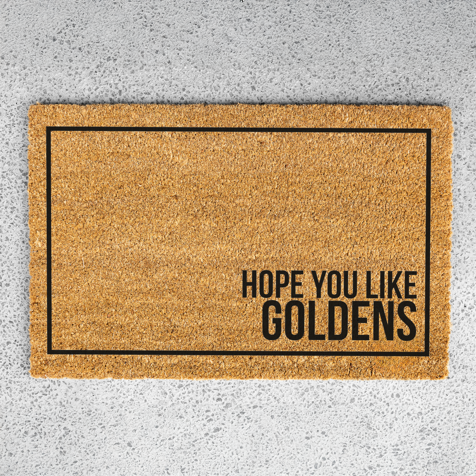 Hope You Like Goldens Funny Dog Welcome Doormat, Funny Entryway Mat, Durable Coir Design for Porch Decor, Dog Doormat