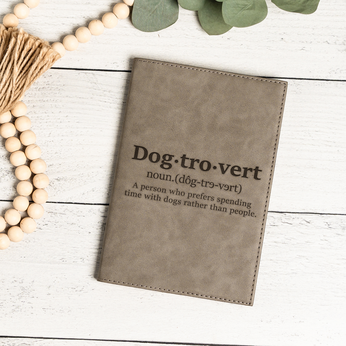 Vegan Leather Journal - Dog-tro-vert