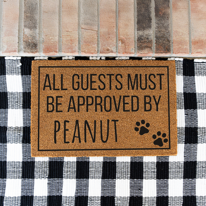 Custom Dog Welcome Doormat, Funny Dog Coir Mat, Personalized Funny Welcome Mat, Outdoor Rug, Housewarming Gift