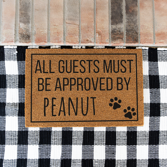 Custom Dog Welcome Doormat, Funny Dog Coir Mat, Personalized Funny Welcome Mat, Outdoor Rug, Housewarming Gift