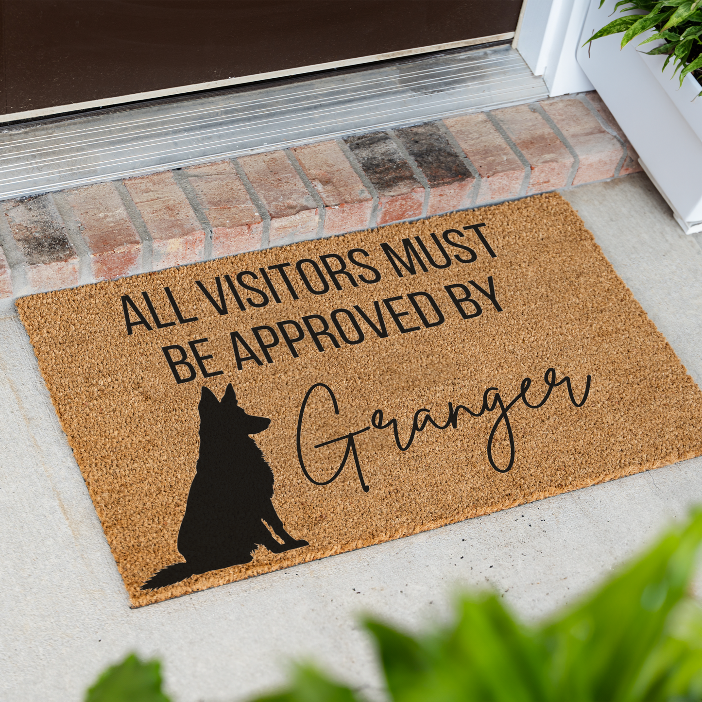 Custom Dog Name Welcome Mat - German Shepherd