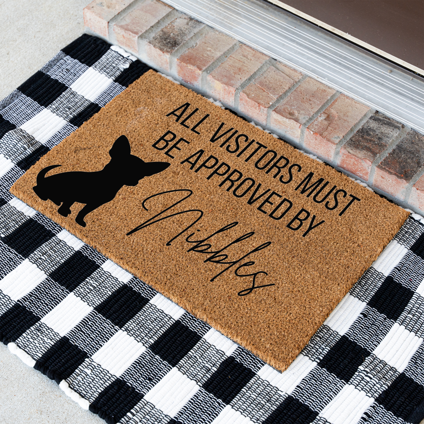 Custom Dog Name Welcome Mat - Chihuahua