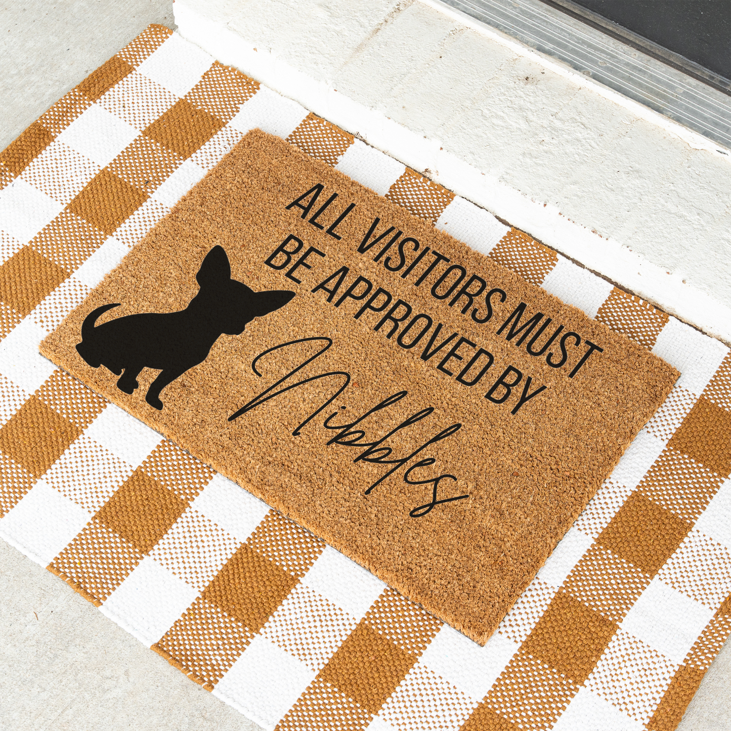 Custom Dog Name Welcome Mat - Chihuahua