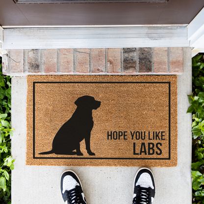 Labrador Doormat, Hope You Like Labs Welcome Mat, Funny Lab Doormat, Labrador Retriever Gift, Dog Lover Gift, Lab Mom Housewarming Gift