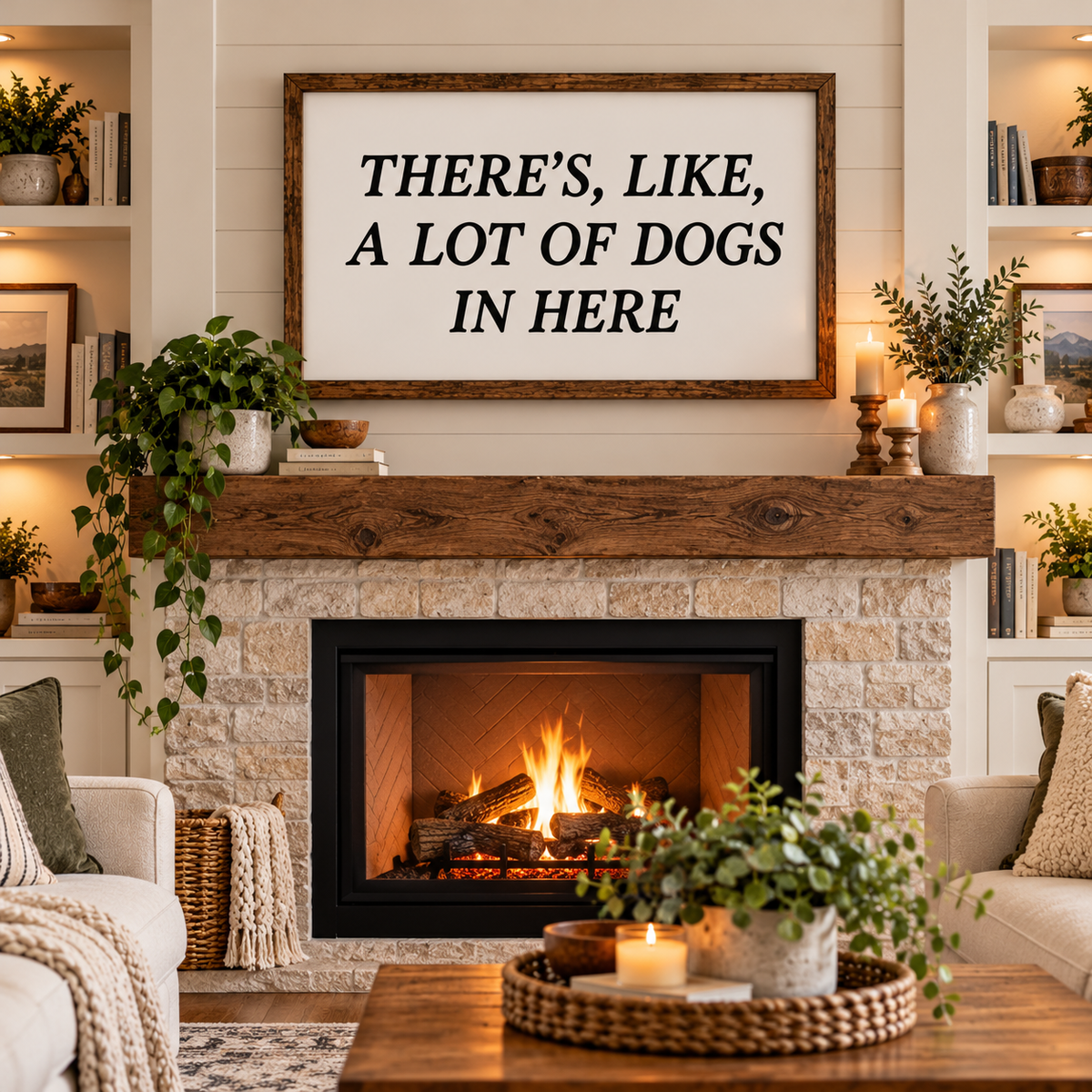 Funny Dog Lover Framed Wall Art