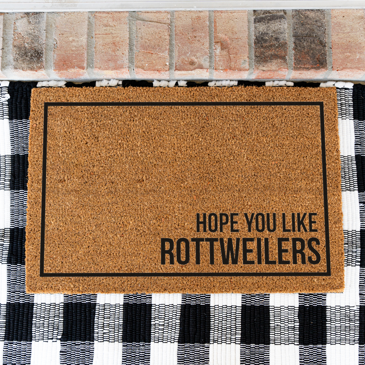 Rottweiler Doormat, Hope You Like Rottweilers Welcome Mat, Funny Rottie Doormat, Rottweiler Lover Gift, Dog Mom Gift, Dog Home Decor