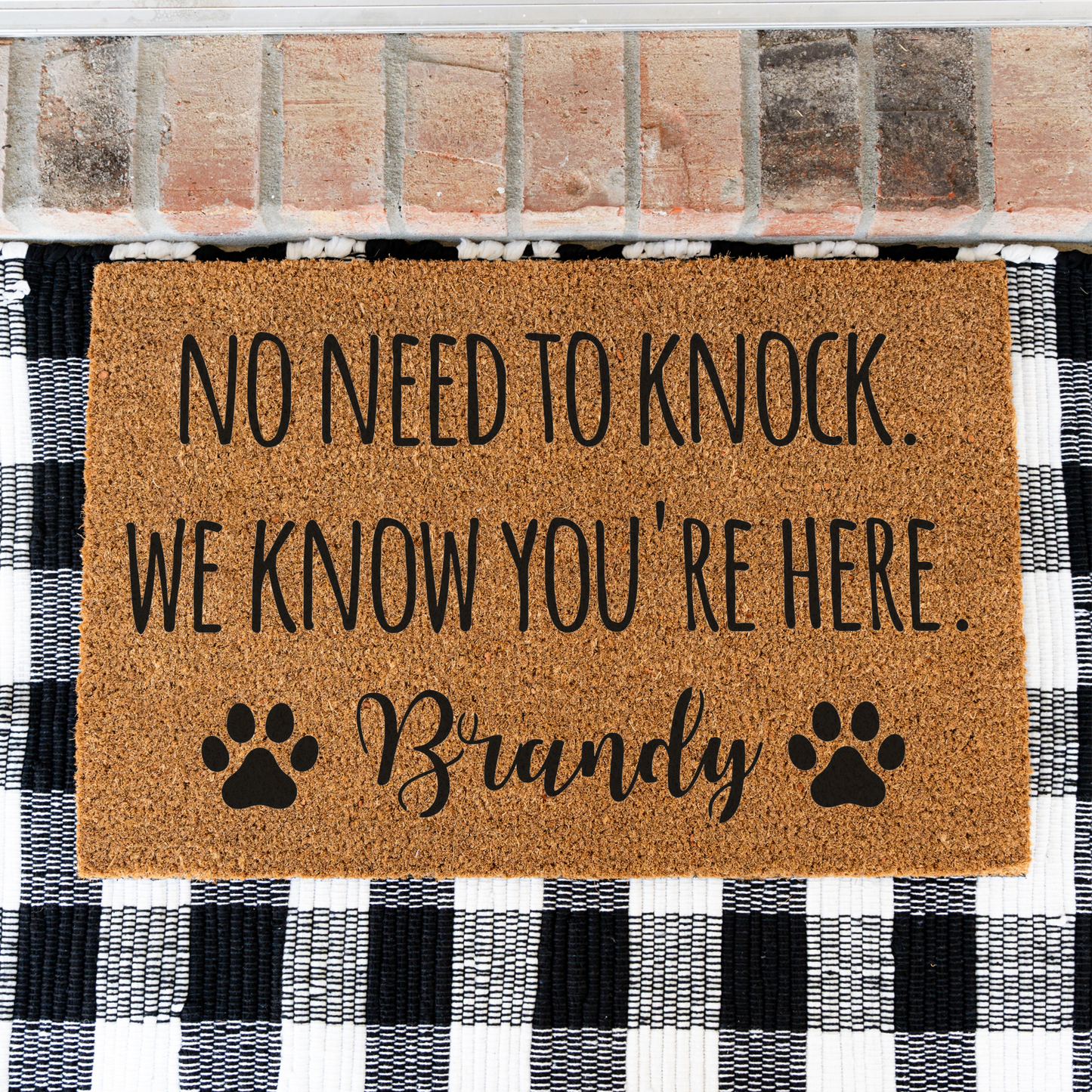 Personalized Funny Dog Welcome Doormat, Custom Dog Doormat, Indoor Outdoor Rug, Perfect for Entryway Decor