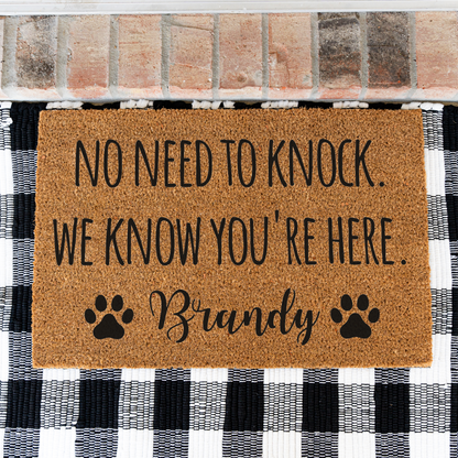 Personalized Funny Dog Welcome Doormat, Custom Dog Doormat, Indoor Outdoor Rug, Perfect for Entryway Decor