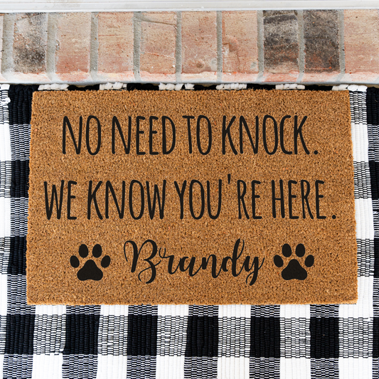 Personalized Funny Dog Welcome Doormat, Custom Dog Doormat, Indoor Outdoor Rug, Perfect for Entryway Decor