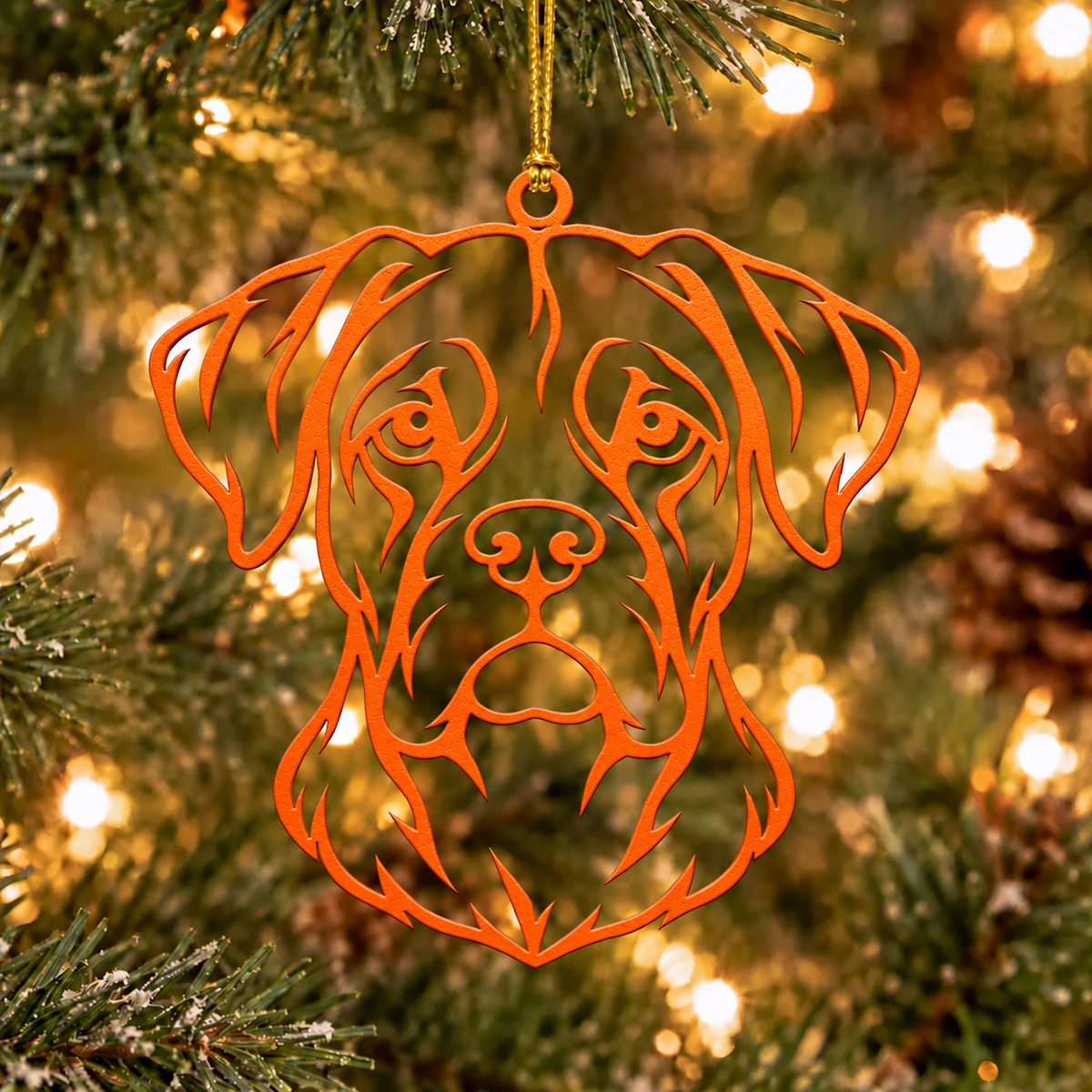 Boxer Metal Ornament