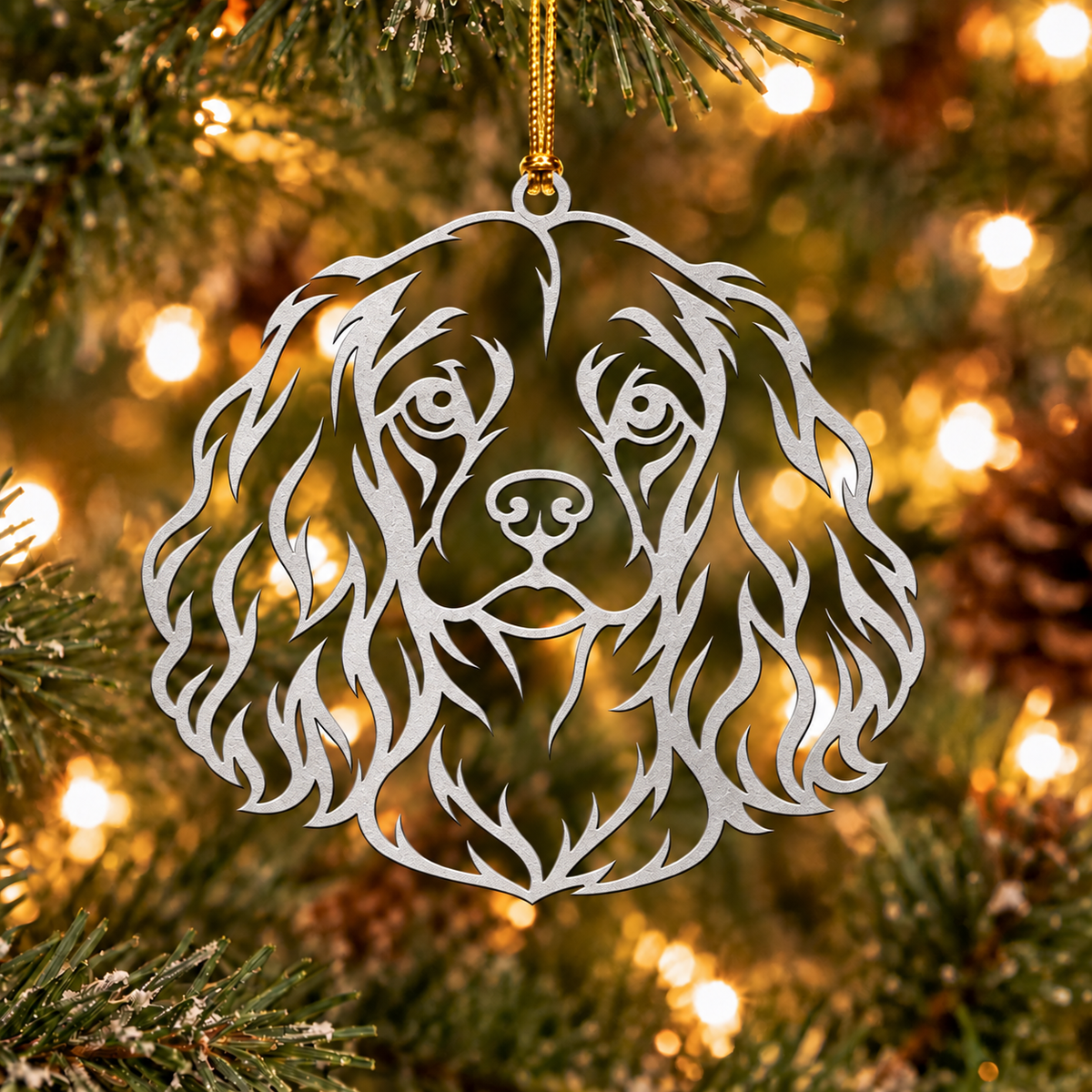 Cavalier King Charles Spaniel Metal Ornament