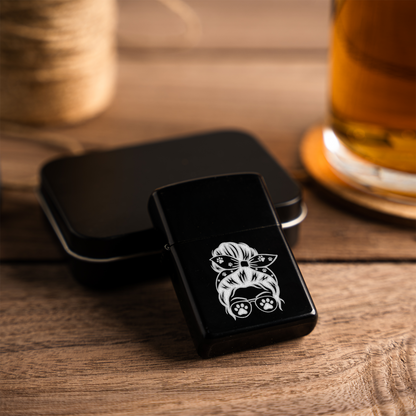 Dog Mom Windproof Lighter | Funny Dog Lover Gift | Refillable Engraved Lighter | Dog Mom Everyday Carry | Pet Lover Gift