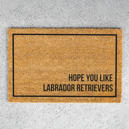 Labrador Retriever Doormat, Hope You Like Labradors Welcome Mat, Funny Lab Gift, Dog Lover Doormat, Pet Owner Gift, Housewarming Gift