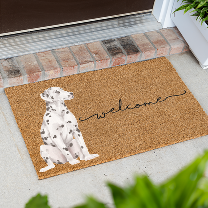 Dalmatian Doormat, Dalmatian Welcome Mat, Dog Lover Gift, Spotted Dog Front Door Mat, Dalmatian Mom Gift, Cute Pet Porch Home Decor