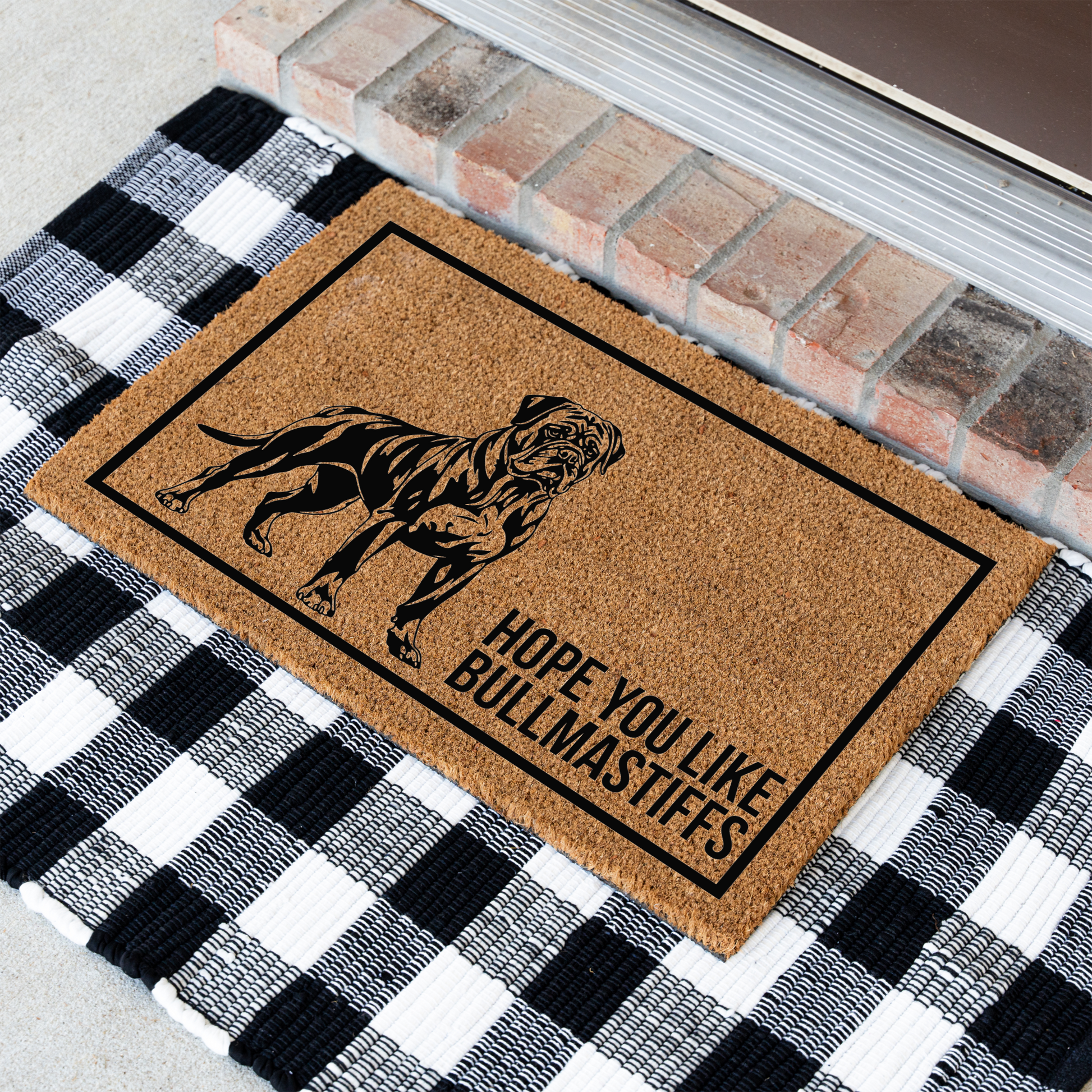 Hope You Like BullMastiffs Funny Welcome Doormat, Funny Dog Mat, Indoor Outdoor Rug, Home Entryway Decor