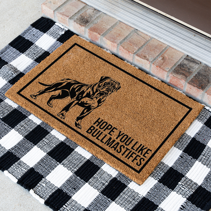 Hope You Like BullMastiffs Funny Welcome Doormat, Funny Dog Mat, Indoor Outdoor Rug, Home Entryway Decor