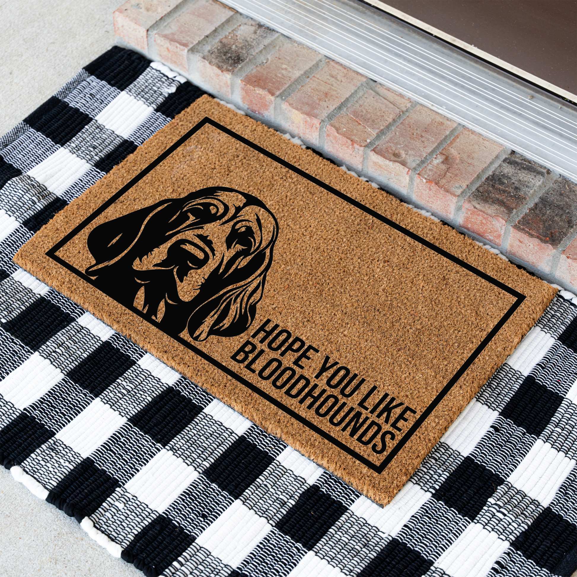 Hope You Like Bloodhounds doormat Welcome Dog Funny Doormat, Dog Bloodhounds Entryway Rug, Housewarming Gift, Indoor Outdoor Decor