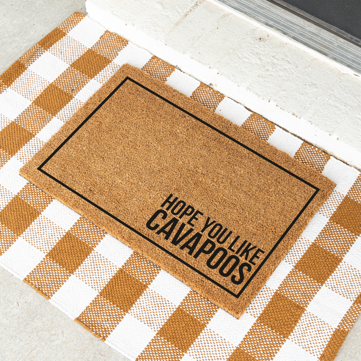 Hope You Like Cavapoos Doormat, Funny Dog Doormat, Dog Welcome Mat, Housewarming Gift, Dog Door Mat