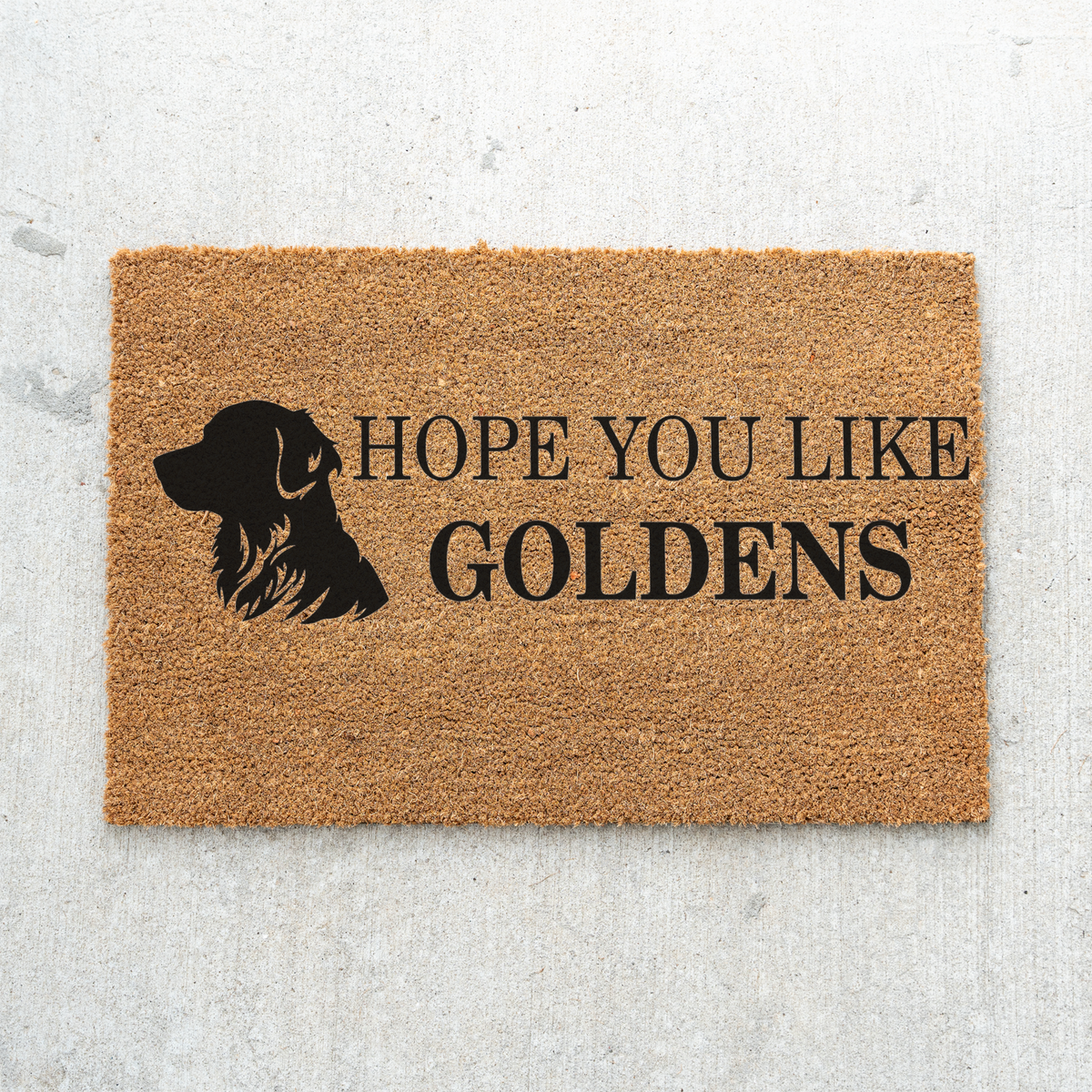 Golden Retriever Doormat, Hope You Like Goldens Welcome Mat, Golden Retriever Gift, Dog Lover Door Mat, Funny Dog Home Decor, Golden Gift
