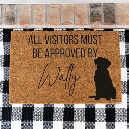 Custom Dog Name Welcome Mat - Labrador Retriever