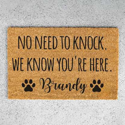 Personalized Funny Dog Welcome Doormat, Custom Dog Doormat, Indoor Outdoor Rug, Perfect for Entryway Decor